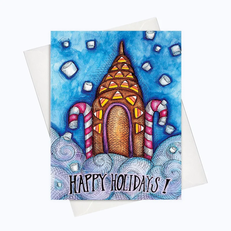 HOLIDAY CARD | GINGERBREAD SKY SCRAPPER | Gingerbread City Holiday Greeting Card | NYC Holiday Card