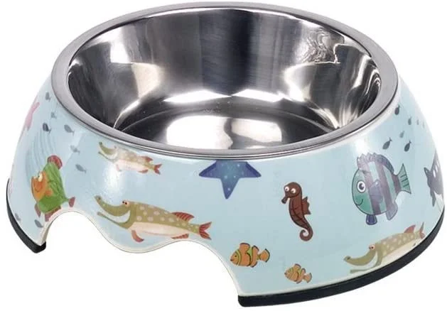 73332 NOBBY Dog Melamine bowl "FISH"  S: 14 x 4,5 cm, 160 ml