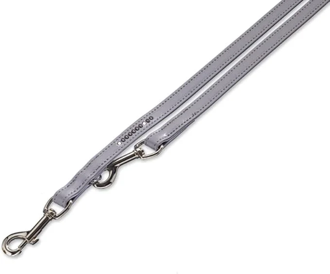 78710-74 NOBBY Training leash "Crystal" grey l: 200 cm; w: 12 mm