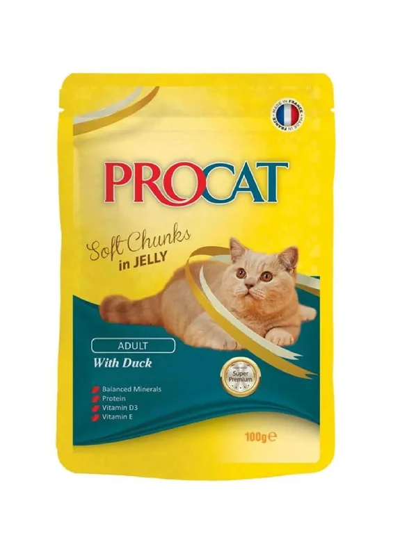 Procat Wet Food Duck Jelly Pouch 100g