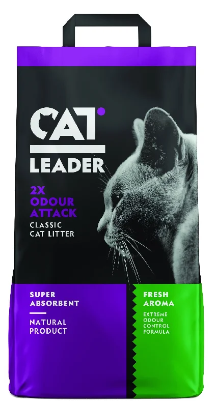 CAT LEADER Non-Clumping cat litter 2XODOUR ATTACK FORMULA&FRESH aroma 5Kg