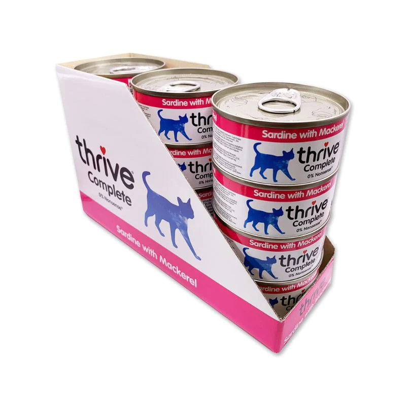 Thrive Sardine and Mackerel Wet Cat Food 75g x12