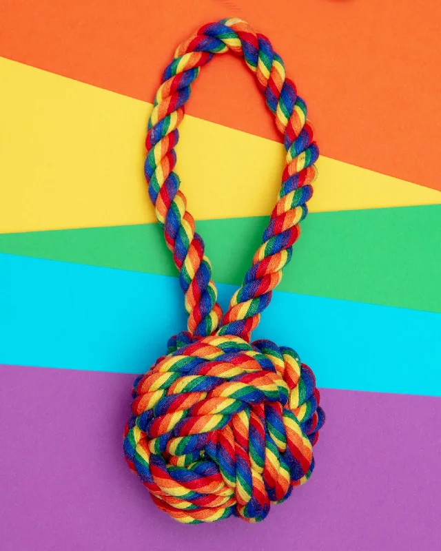 Rainbow Celtic Knot Rope Dog Toy