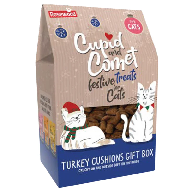 Christmas Turkey Cat Cushion Gift Box