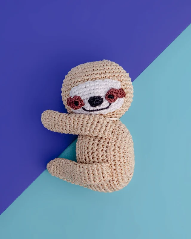 Baby Sloth Organic Knit Dog Toy